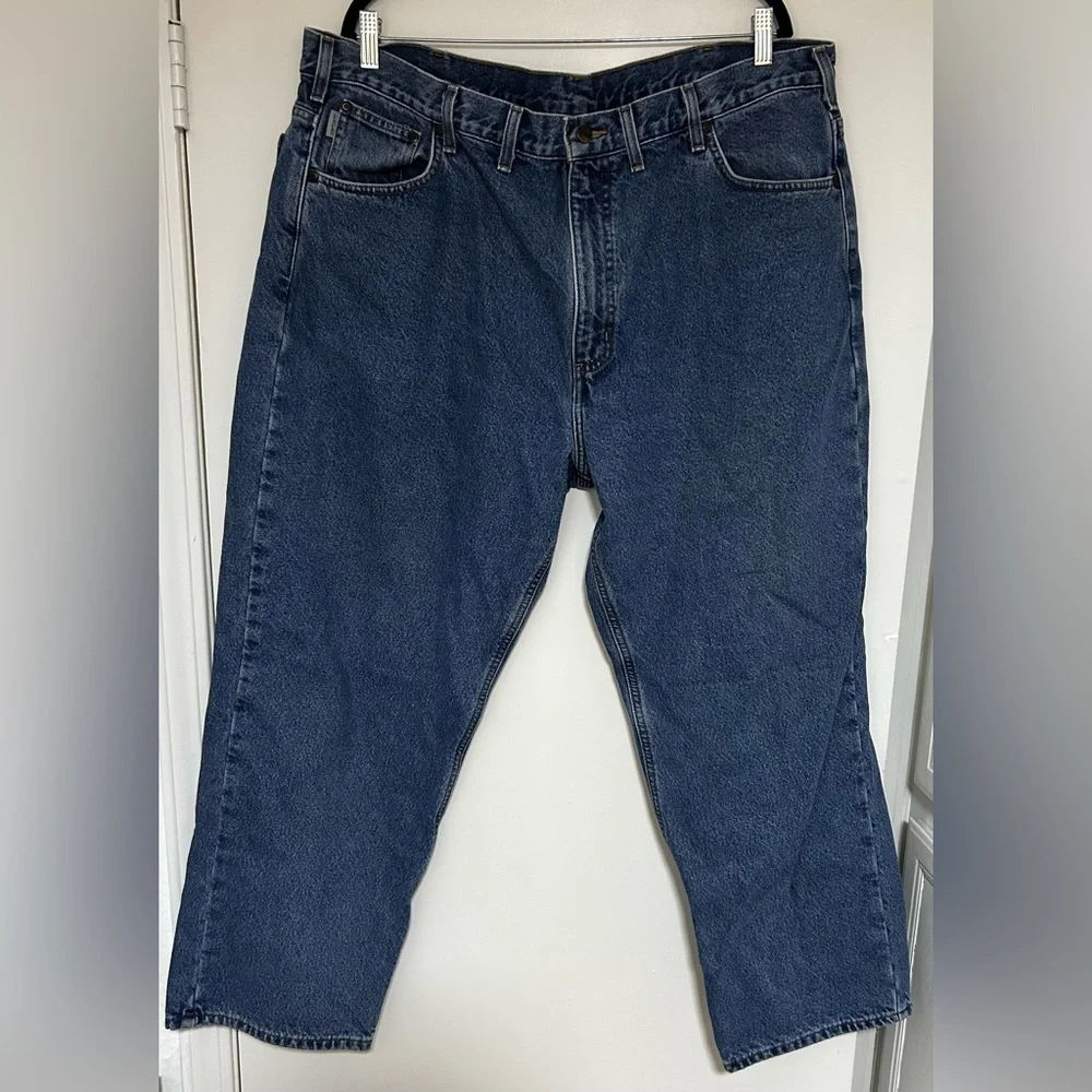Carhartt Men’s Flannel Lined Relaxed Fit 100% Cotton Jeans Size 44x30